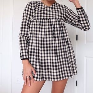 Zara Gingham Babydoll Romper/Dress